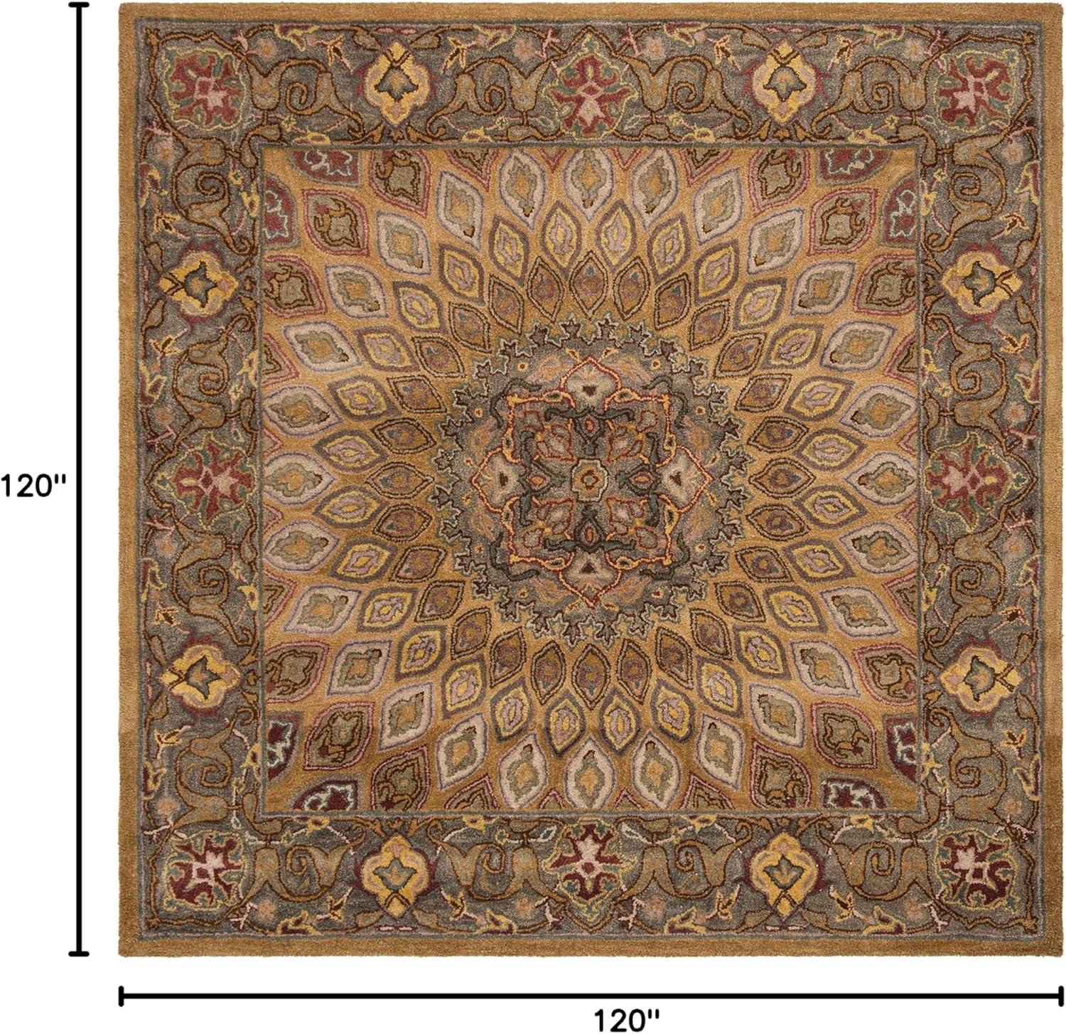 image:imageSAFAVIEH Heritage Collection Area Rug 5 x 8 Light Brown amp Grey Handmade Traditional Oriental Wool Ideal for High Traffic Areas in Living Room Bedroom HG914ALight BrownGrey