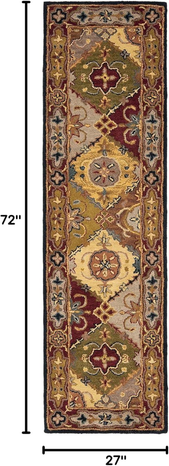 image:imageSAFAVIEH Heritage Collection Area Rug 83 x 11 Multi Handmade Traditional Oriental Wool Ideal for High Traffic Areas in Living Room Bedroom HG512AMultiRed