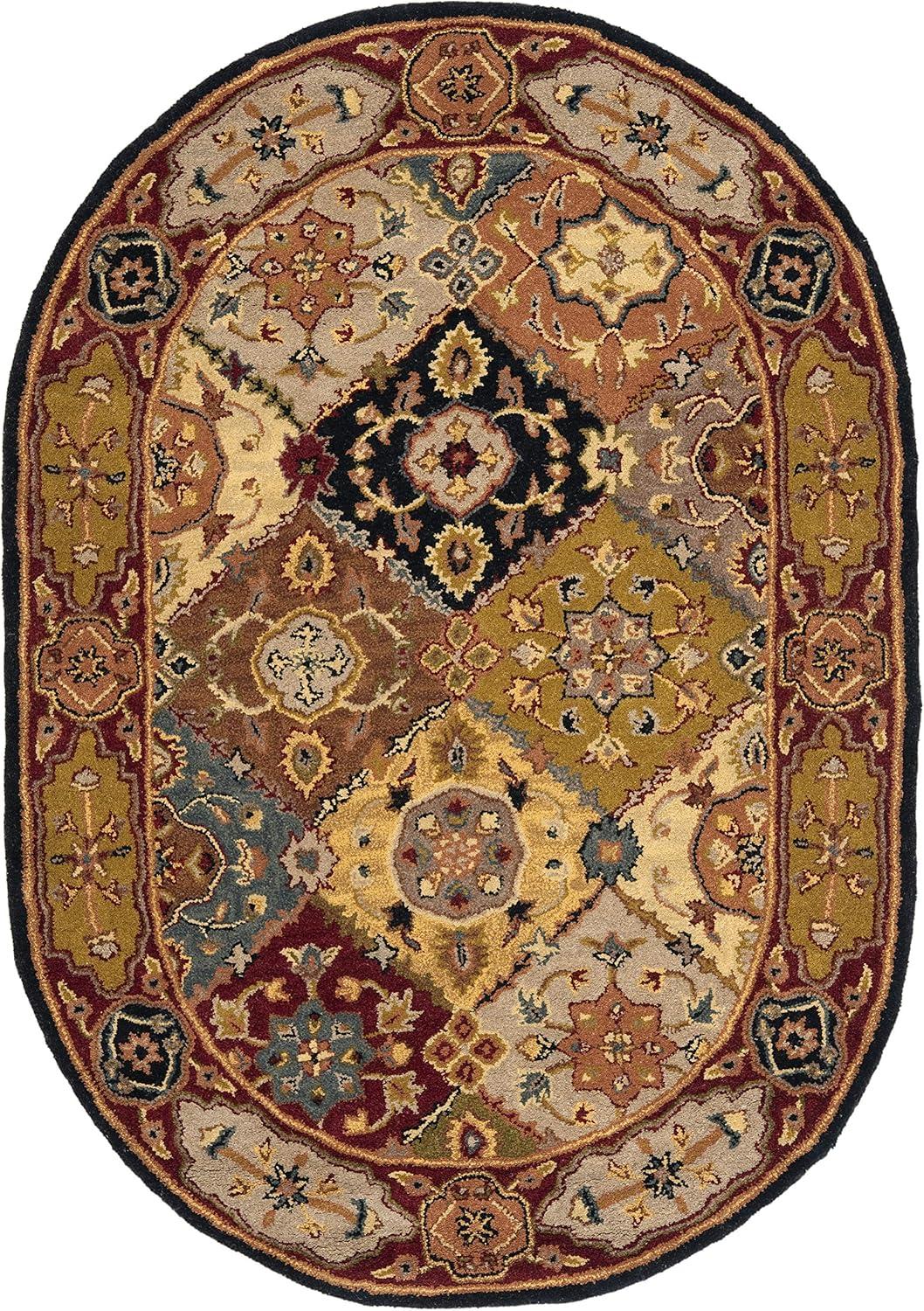 image:imageSAFAVIEH Heritage Collection Area Rug 83 x 11 Multi Handmade Traditional Oriental Wool Ideal for High Traffic Areas in Living Room Bedroom HG512AMultiRed