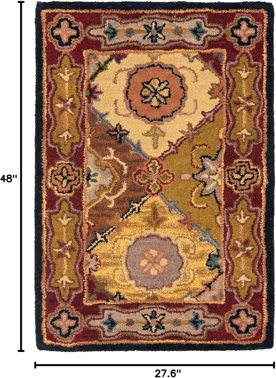 image:imageSAFAVIEH Heritage Collection Area Rug 83 x 11 Multi Handmade Traditional Oriental Wool Ideal for High Traffic Areas in Living Room Bedroom HG512AMultiRed