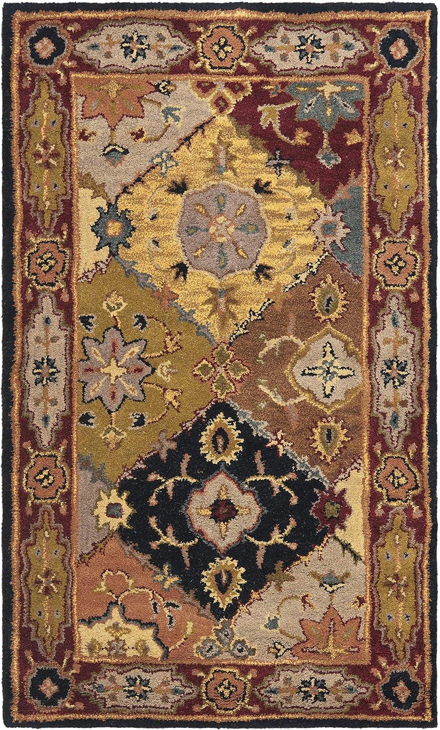 image:imageSAFAVIEH Heritage Collection Area Rug 83 x 11 Multi Handmade Traditional Oriental Wool Ideal for High Traffic Areas in Living Room Bedroom HG512AMultiRed