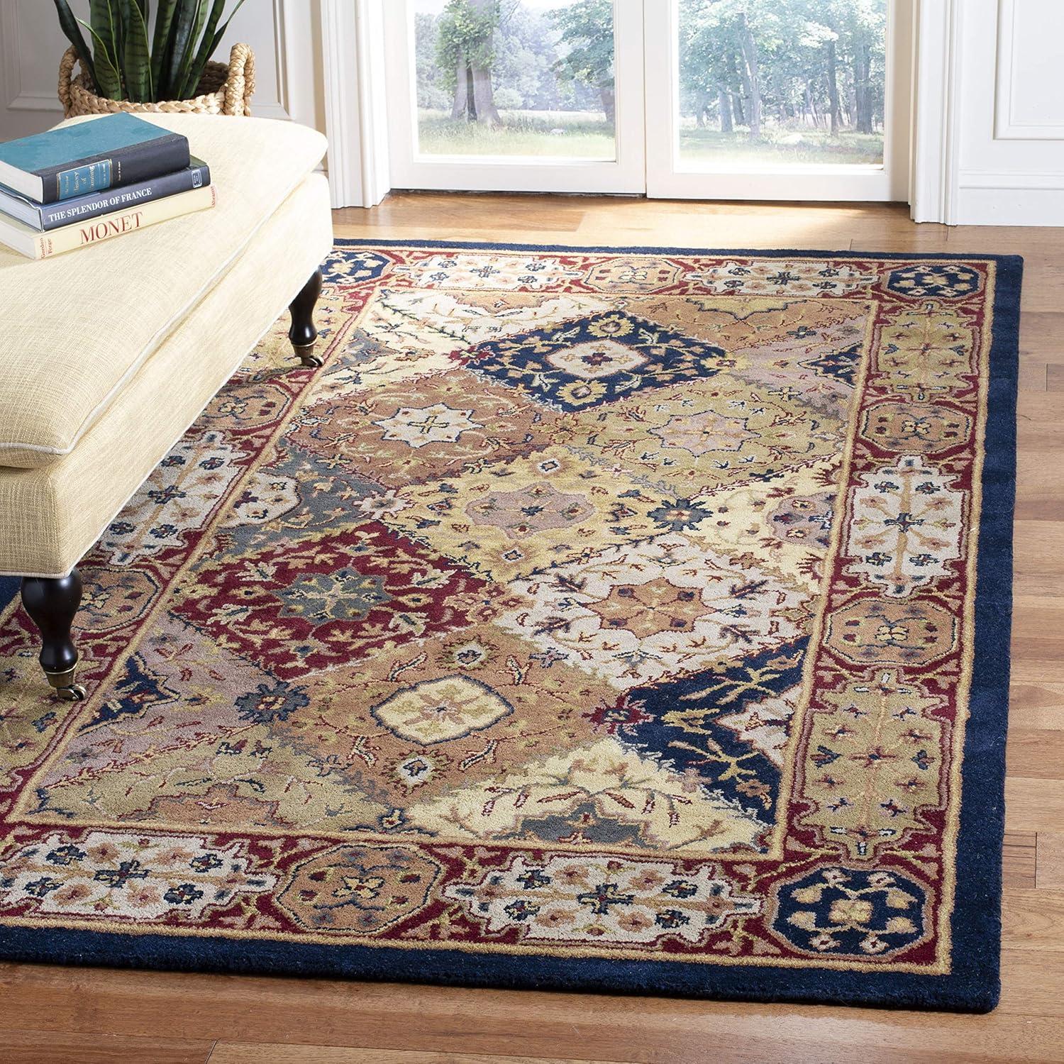 image:imageSAFAVIEH Heritage Collection Area Rug 83 x 11 Multi Handmade Traditional Oriental Wool Ideal for High Traffic Areas in Living Room Bedroom HG512AMultiRed