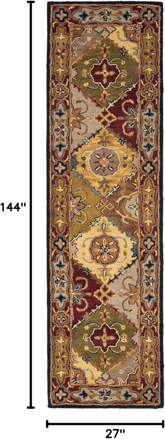 image:imageSAFAVIEH Heritage Collection Area Rug 83 x 11 Multi Handmade Traditional Oriental Wool Ideal for High Traffic Areas in Living Room Bedroom HG512AMultiRed