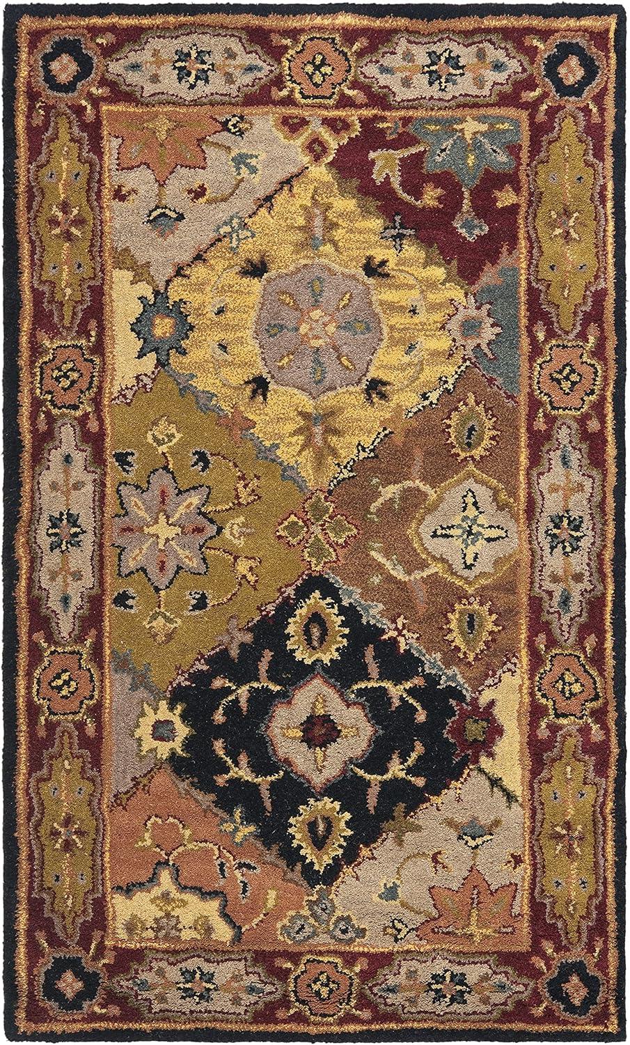 image:imageSAFAVIEH Heritage Collection Area Rug 83 x 11 Multi Handmade Traditional Oriental Wool Ideal for High Traffic Areas in Living Room Bedroom HG512AMultiRed