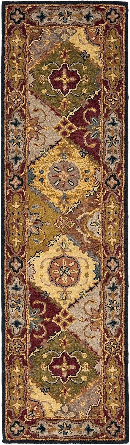 image:imageSAFAVIEH Heritage Collection Area Rug 83 x 11 Multi Handmade Traditional Oriental Wool Ideal for High Traffic Areas in Living Room Bedroom HG512AMultiRed