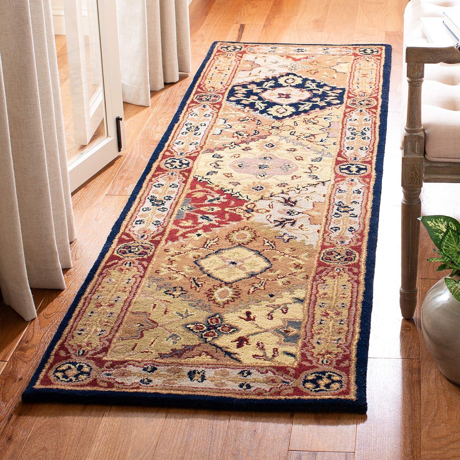image:imageSAFAVIEH Heritage Collection Area Rug 83 x 11 Multi Handmade Traditional Oriental Wool Ideal for High Traffic Areas in Living Room Bedroom HG512AMultiRed