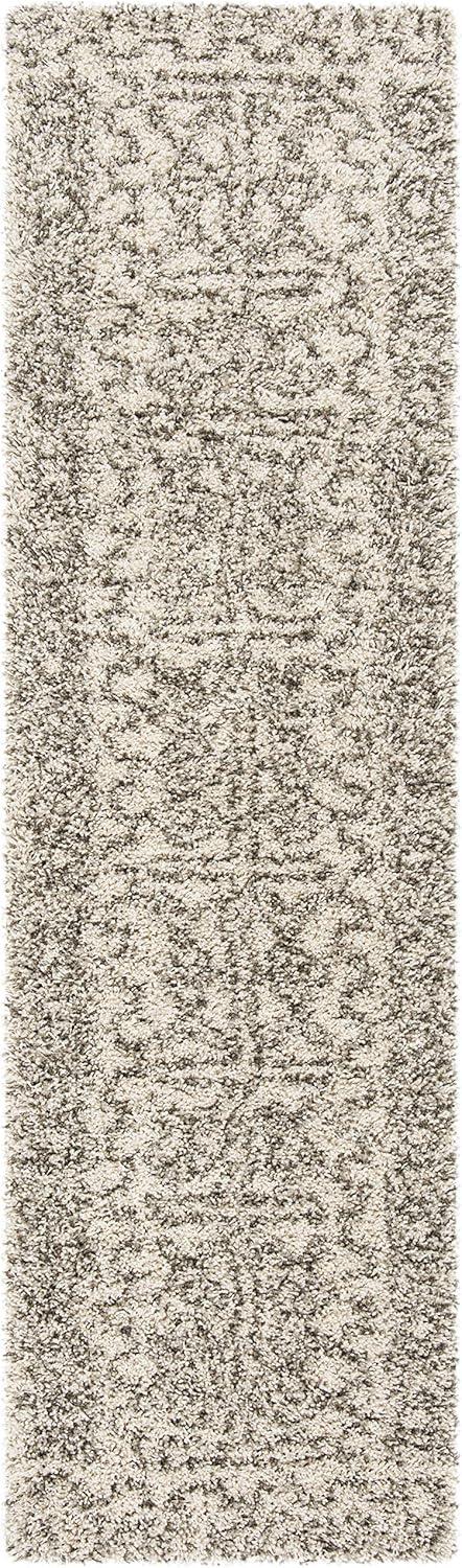 image:imageSAFAVIEH Hudson Shag Collection Area Rug 51 x 76 Ivory amp Grey Moroccan Design NonShedding amp Easy Care 2inch Thick Ideal for High Traffic Areas in Living Room Bedroom SGH376AIvoryGrey