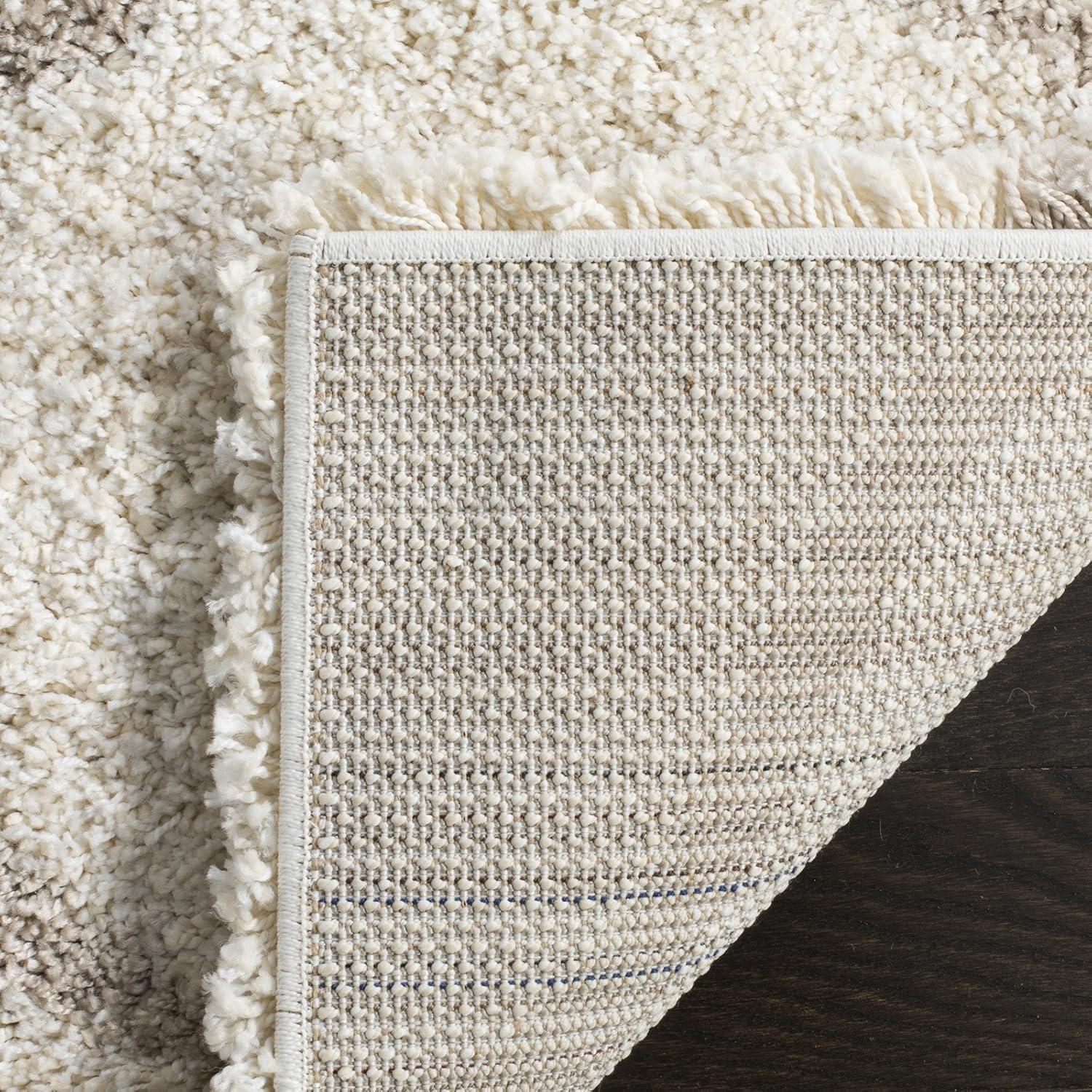 image:imageSAFAVIEH Hudson Shag Collection Area Rug 53 x 76 Grey amp Ivory Moroccan Trellis Design NonShedding amp Easy Care 2inch Thick Ideal for High Traffic Areas in Living Room Bedroom SGH280BNavyIvory