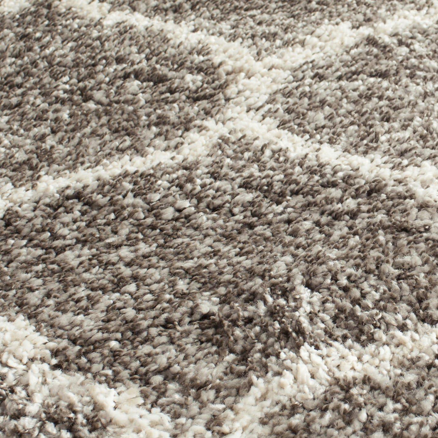 image:imageSAFAVIEH Hudson Shag Collection Area Rug 53 x 76 Grey amp Ivory Moroccan Trellis Design NonShedding amp Easy Care 2inch Thick Ideal for High Traffic Areas in Living Room Bedroom SGH280BGreyIvory