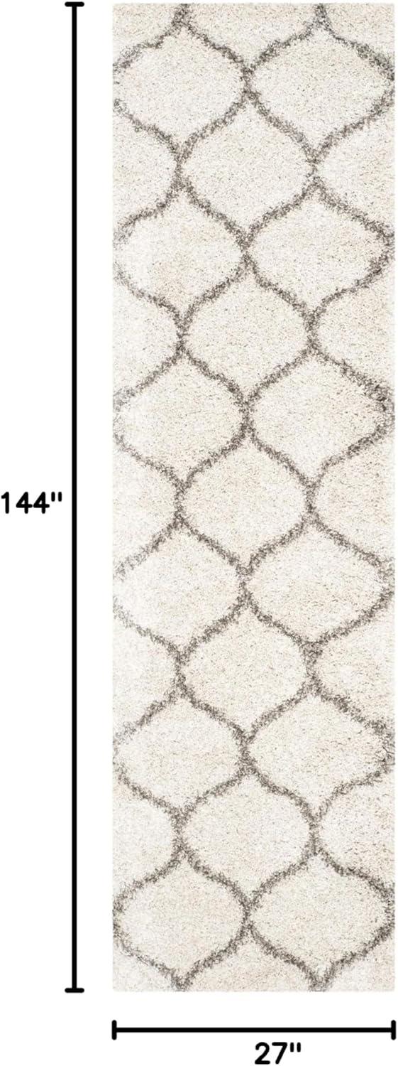 image:imageSAFAVIEH Hudson Shag Collection Area Rug 53 x 76 Grey amp Ivory Moroccan Trellis Design NonShedding amp Easy Care 2inch Thick Ideal for High Traffic Areas in Living Room Bedroom SGH280BIvoryGrey