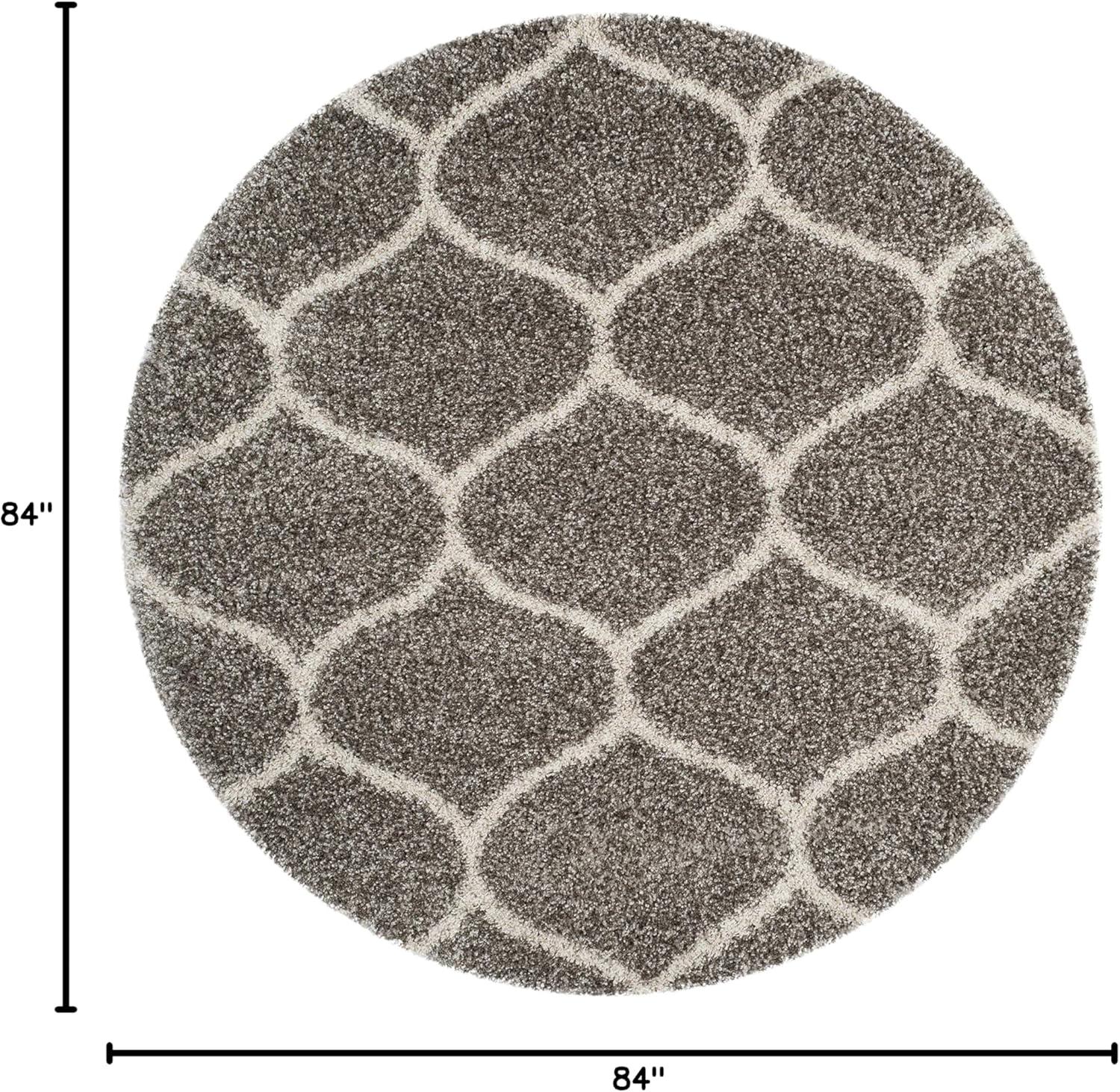 image:imageSAFAVIEH Hudson Shag Collection Area Rug 53 x 76 Grey amp Ivory Moroccan Trellis Design NonShedding amp Easy Care 2inch Thick Ideal for High Traffic Areas in Living Room Bedroom SGH280BGreyIvory
