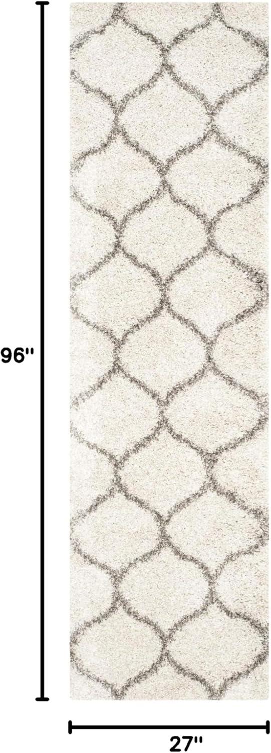 image:imageSAFAVIEH Hudson Shag Collection Area Rug 53 x 76 Grey amp Ivory Moroccan Trellis Design NonShedding amp Easy Care 2inch Thick Ideal for High Traffic Areas in Living Room Bedroom SGH280BIvoryGrey