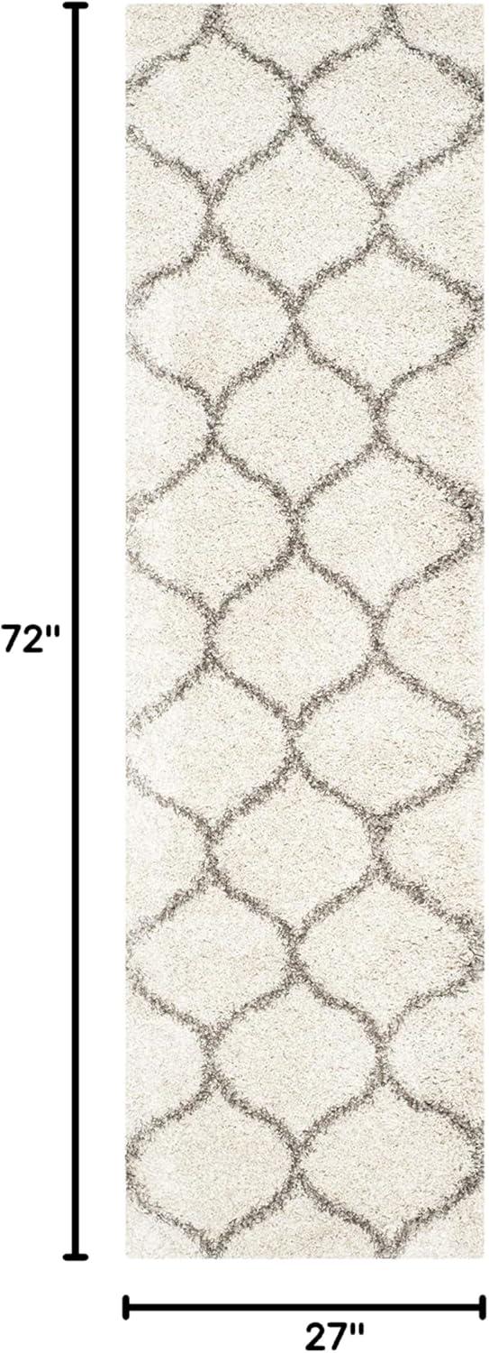 image:imageSAFAVIEH Hudson Shag Collection Area Rug 53 x 76 Grey amp Ivory Moroccan Trellis Design NonShedding amp Easy Care 2inch Thick Ideal for High Traffic Areas in Living Room Bedroom SGH280BIvoryGrey