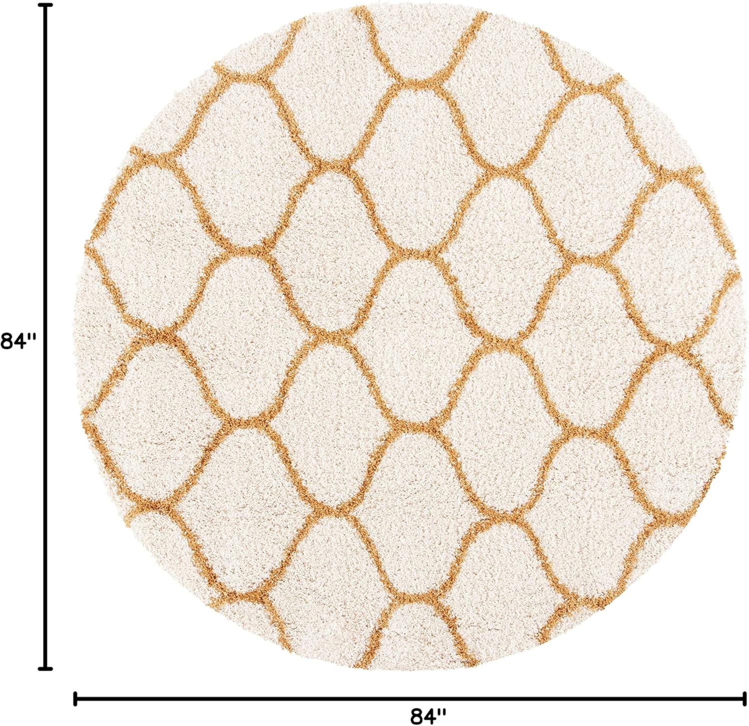 image:imageSAFAVIEH Hudson Shag Collection Area Rug 53 x 76 Grey amp Ivory Moroccan Trellis Design NonShedding amp Easy Care 2inch Thick Ideal for High Traffic Areas in Living Room Bedroom SGH280BIvoryGold