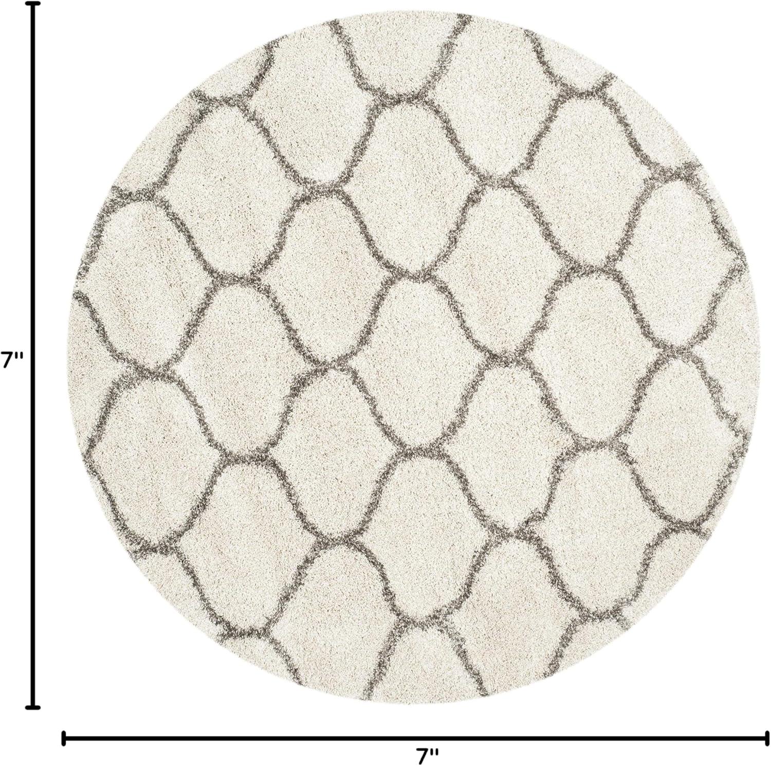 image:imageSAFAVIEH Hudson Shag Collection Area Rug 53 x 76 Grey amp Ivory Moroccan Trellis Design NonShedding amp Easy Care 2inch Thick Ideal for High Traffic Areas in Living Room Bedroom SGH280BIvoryGrey