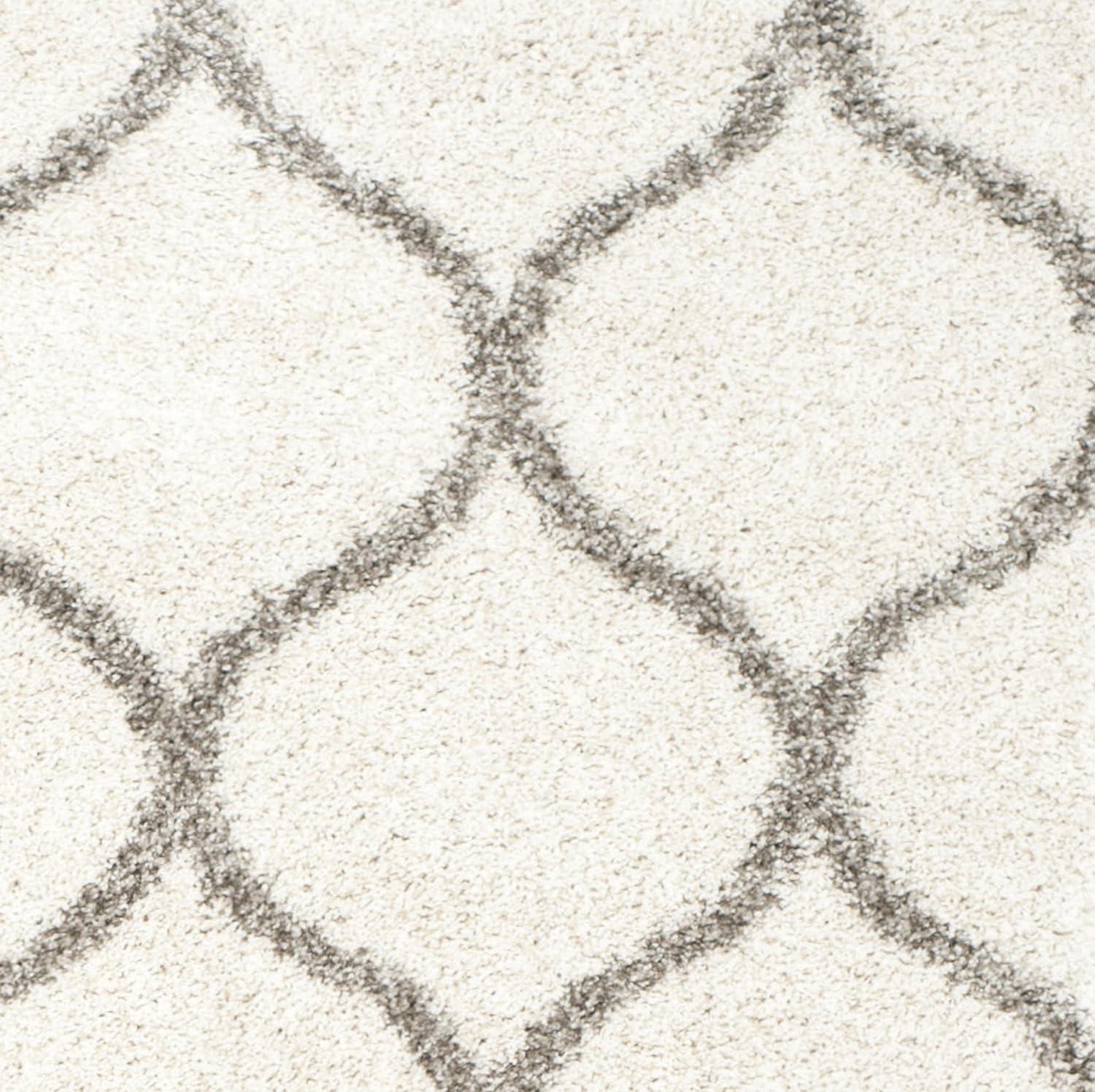 image:imageSAFAVIEH Hudson Shag Collection Area Rug 53 x 76 Grey amp Ivory Moroccan Trellis Design NonShedding amp Easy Care 2inch Thick Ideal for High Traffic Areas in Living Room Bedroom SGH280BIvoryGrey