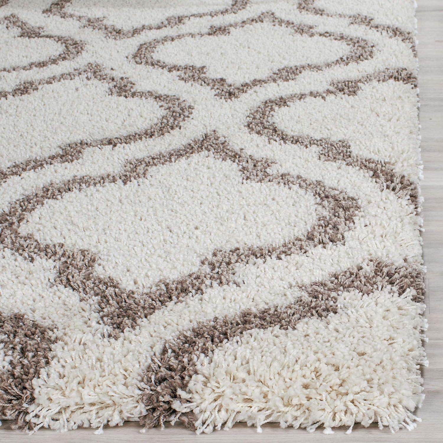 image:imageSAFAVIEH Hudson Shag Collection Area Rug 6 x 9 Grey amp Ivory Moroccan Design NonShedding amp Easy Care 2inch Thick Ideal for High Traffic Areas in Living Room Bedroom SGH284BIvoryBeige