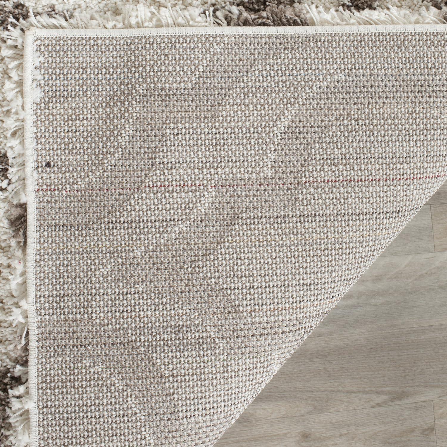 image:imageSAFAVIEH Hudson Shag Collection Area Rug 6 x 9 Grey amp Ivory Moroccan Design NonShedding amp Easy Care 2inch Thick Ideal for High Traffic Areas in Living Room Bedroom SGH284BIvoryBeige