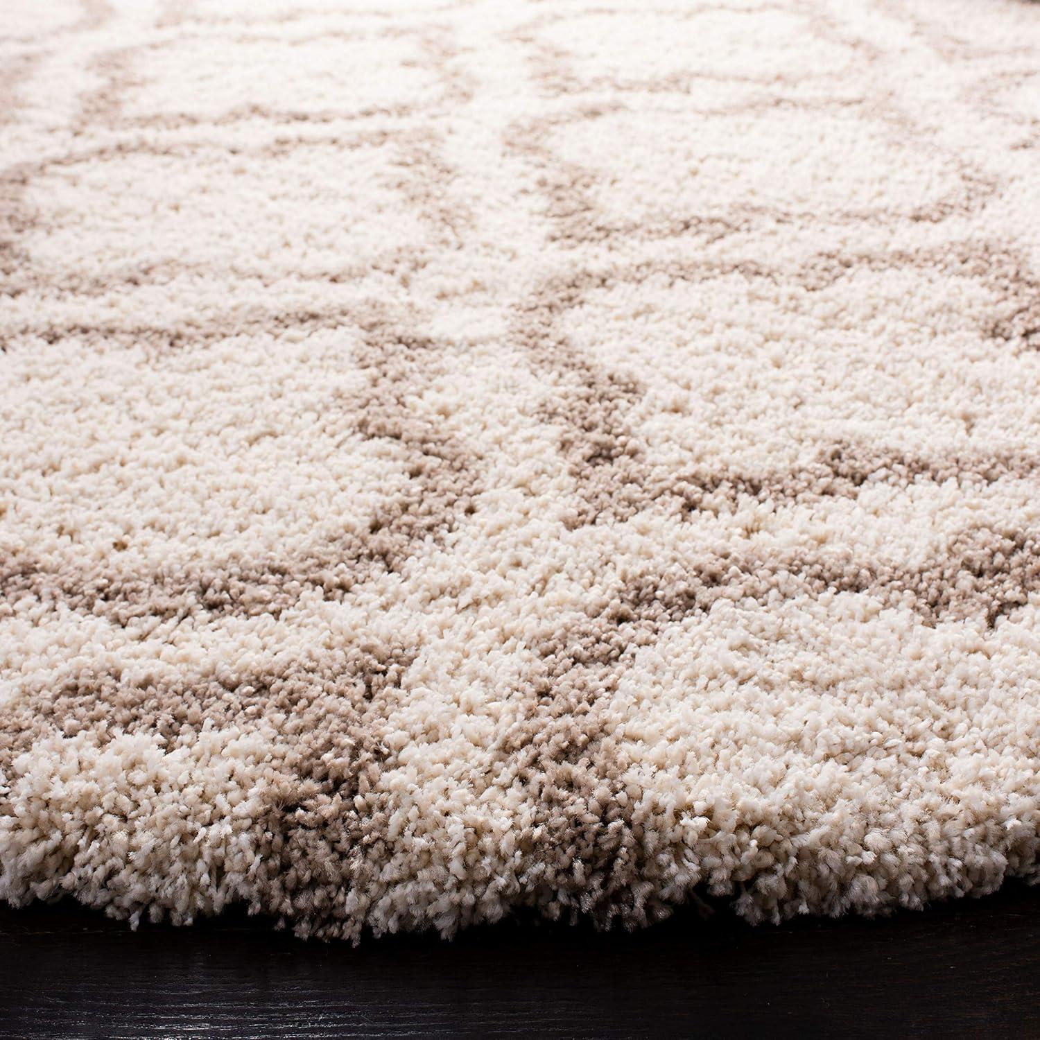 image:imageSAFAVIEH Hudson Shag Collection Area Rug 6 x 9 Grey amp Ivory Moroccan Design NonShedding amp Easy Care 2inch Thick Ideal for High Traffic Areas in Living Room Bedroom SGH284BIvoryBeige