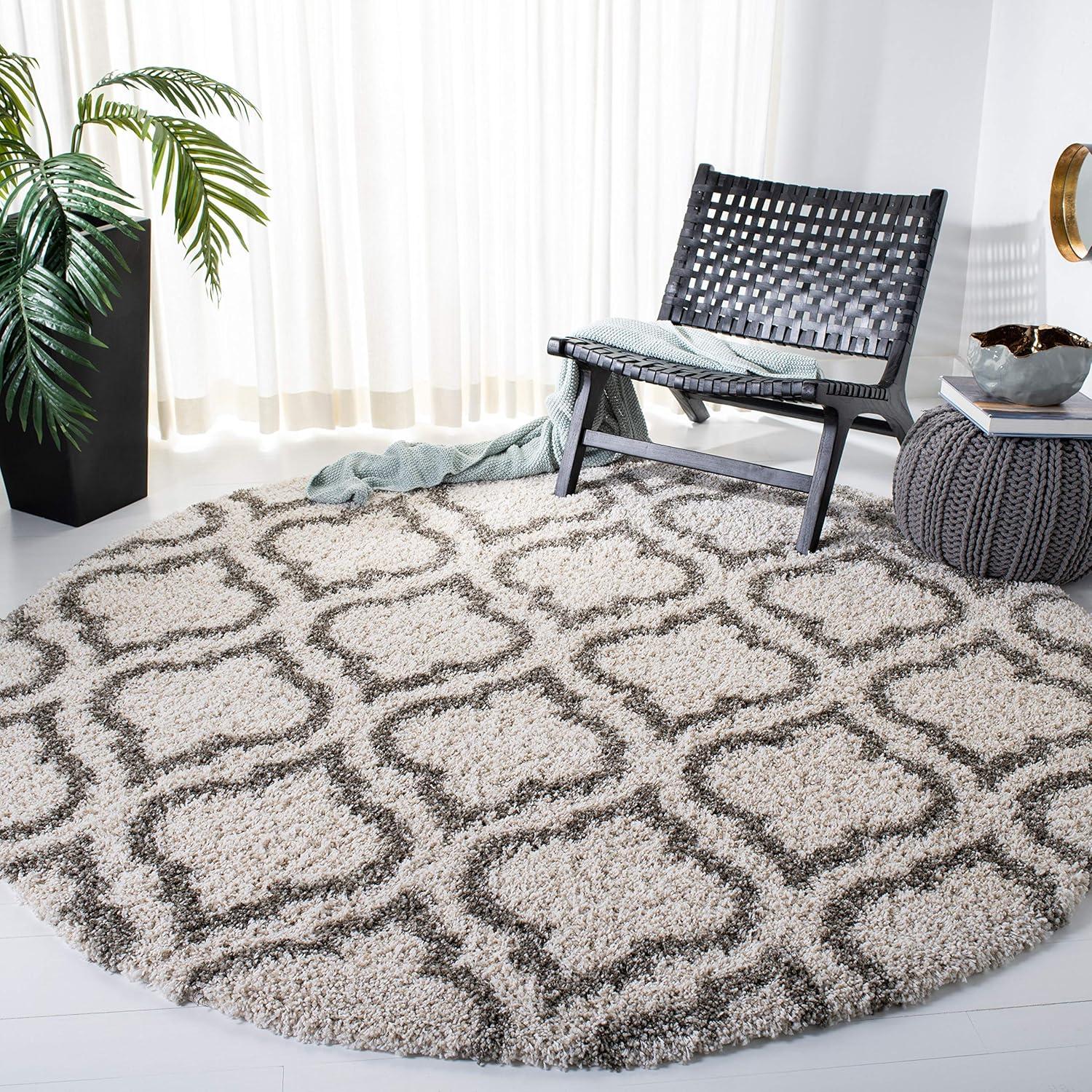 image:imageSAFAVIEH Hudson Shag Collection Area Rug 6 x 9 Grey amp Ivory Moroccan Design NonShedding amp Easy Care 2inch Thick Ideal for High Traffic Areas in Living Room Bedroom SGH284BIvoryGrey