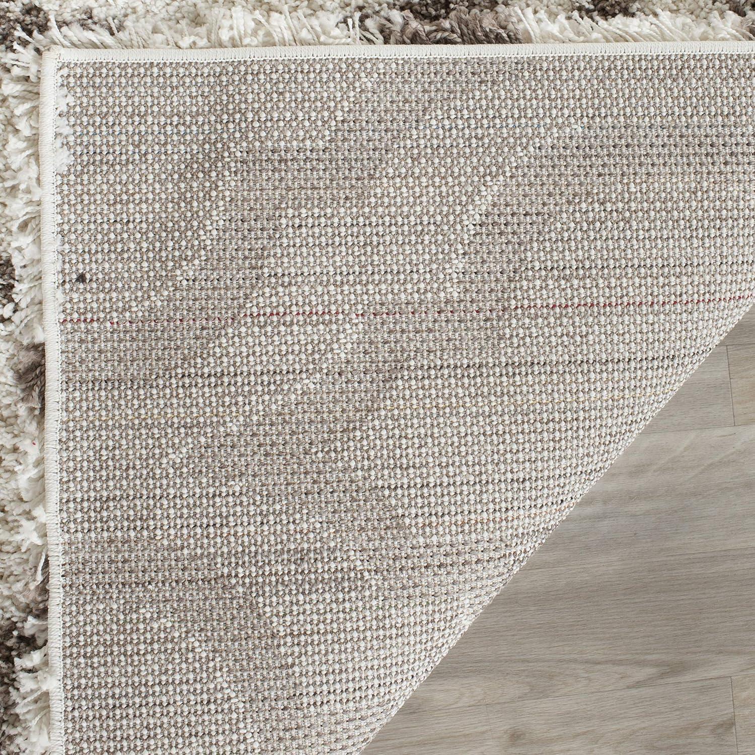 image:imageSAFAVIEH Hudson Shag Collection Area Rug 6 x 9 Grey amp Ivory Moroccan Design NonShedding amp Easy Care 2inch Thick Ideal for High Traffic Areas in Living Room Bedroom SGH284BIvoryBeige