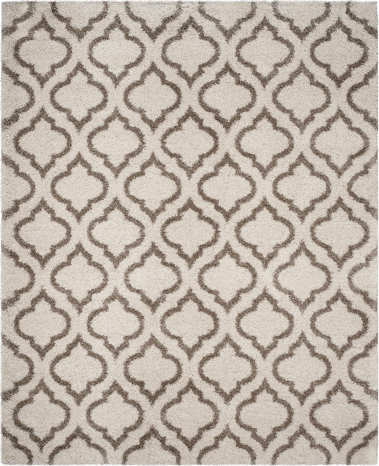 image:imageSAFAVIEH Hudson Shag Collection Area Rug 6 x 9 Grey amp Ivory Moroccan Design NonShedding amp Easy Care 2inch Thick Ideal for High Traffic Areas in Living Room Bedroom SGH284BIvoryBeige