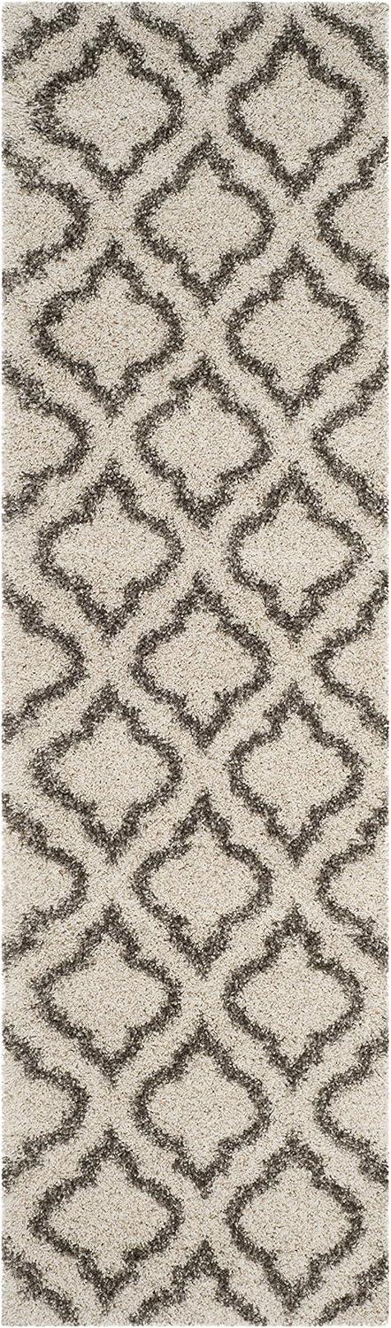image:imageSAFAVIEH Hudson Shag Collection Area Rug 6 x 9 Grey amp Ivory Moroccan Design NonShedding amp Easy Care 2inch Thick Ideal for High Traffic Areas in Living Room Bedroom SGH284BIvoryGrey