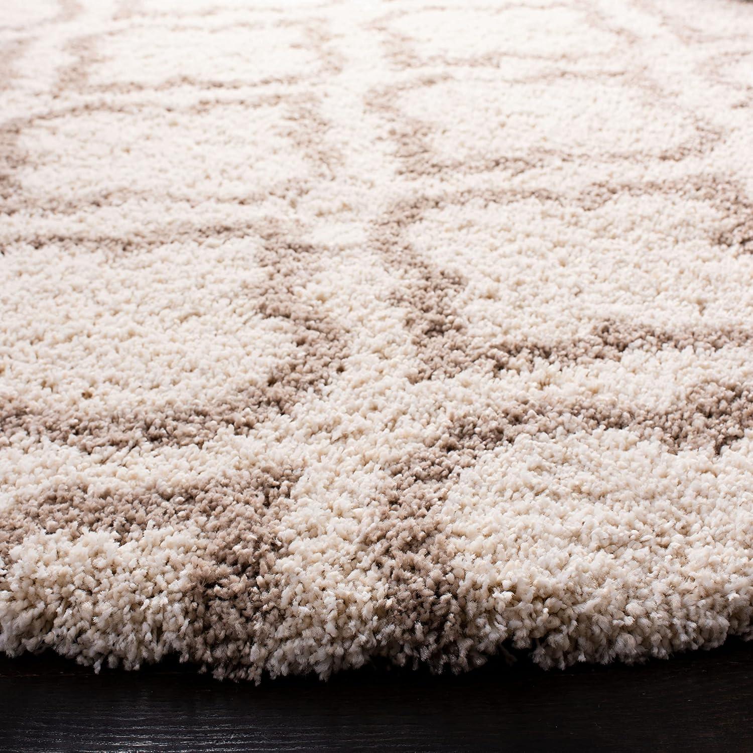 image:imageSAFAVIEH Hudson Shag Collection Area Rug 6 x 9 Grey amp Ivory Moroccan Design NonShedding amp Easy Care 2inch Thick Ideal for High Traffic Areas in Living Room Bedroom SGH284BIvoryBeige