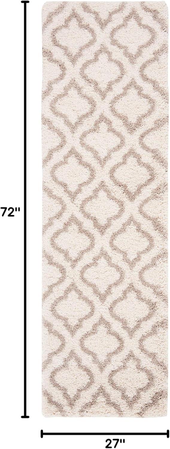 image:imageSAFAVIEH Hudson Shag Collection Area Rug 6 x 9 Grey amp Ivory Moroccan Design NonShedding amp Easy Care 2inch Thick Ideal for High Traffic Areas in Living Room Bedroom SGH284BIvoryBeige