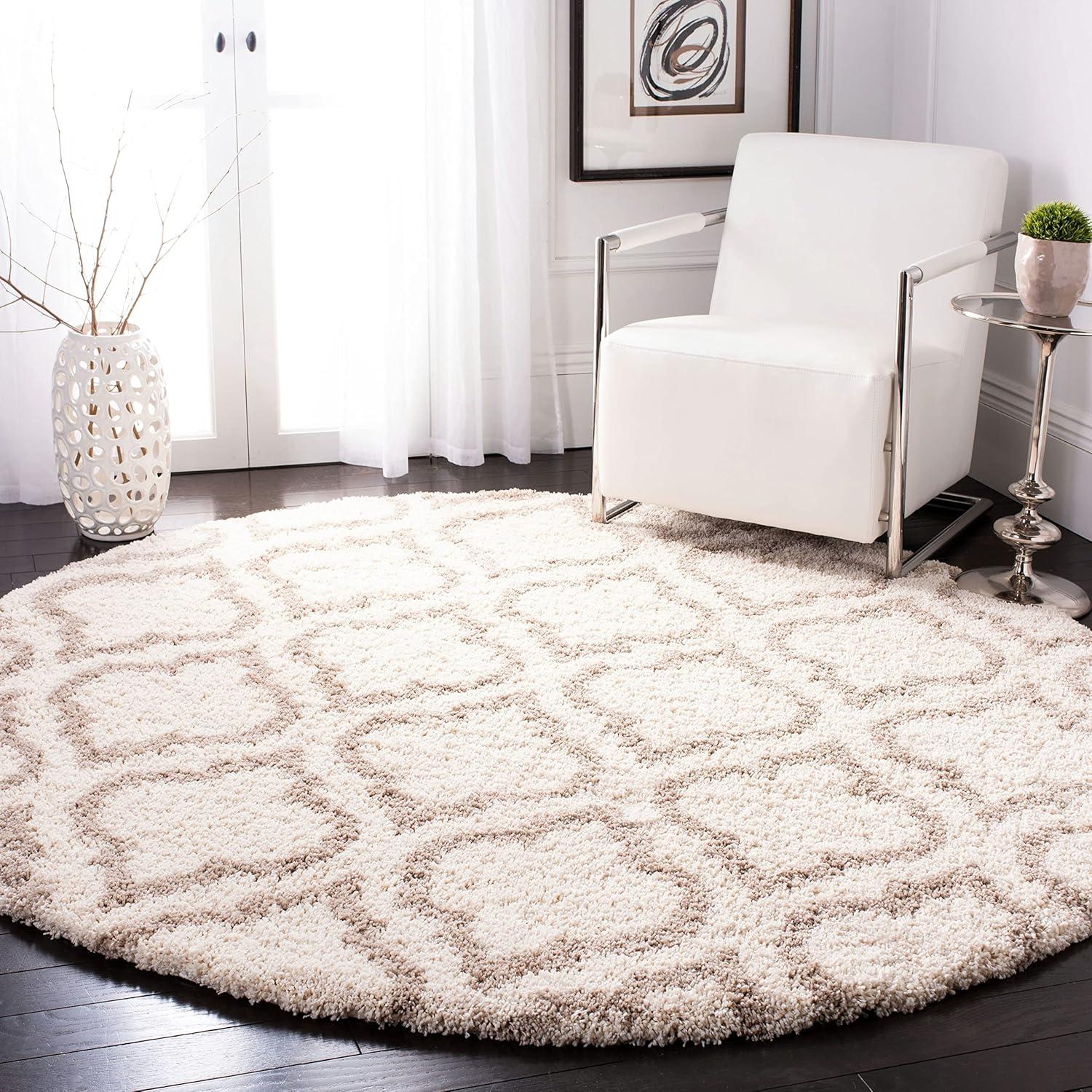 image:imageSAFAVIEH Hudson Shag Collection Area Rug 6 x 9 Grey amp Ivory Moroccan Design NonShedding amp Easy Care 2inch Thick Ideal for High Traffic Areas in Living Room Bedroom SGH284BIvoryBeige
