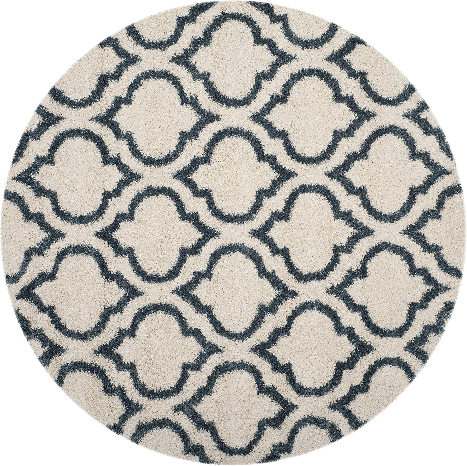image:imageSAFAVIEH Hudson Shag Collection Area Rug 6 x 9 Grey amp Ivory Moroccan Design NonShedding amp Easy Care 2inch Thick Ideal for High Traffic Areas in Living Room Bedroom SGH284BIvorySteel Blue