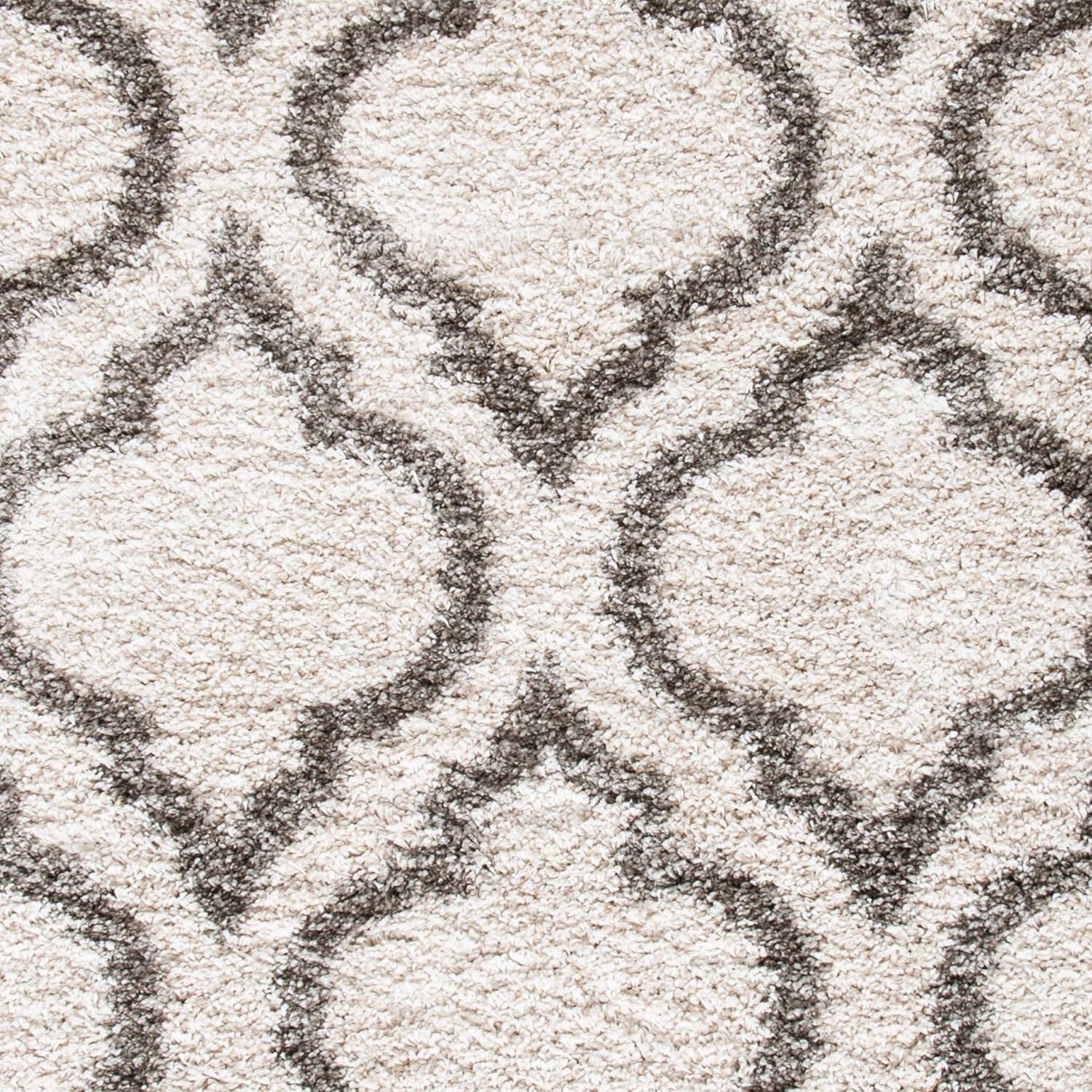 image:imageSAFAVIEH Hudson Shag Collection Area Rug 6 x 9 Grey amp Ivory Moroccan Design NonShedding amp Easy Care 2inch Thick Ideal for High Traffic Areas in Living Room Bedroom SGH284BIvoryGrey