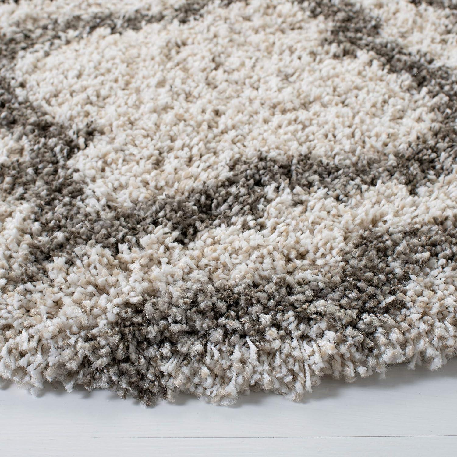 image:imageSAFAVIEH Hudson Shag Collection Area Rug 6 x 9 Grey amp Ivory Moroccan Design NonShedding amp Easy Care 2inch Thick Ideal for High Traffic Areas in Living Room Bedroom SGH284BIvoryGrey