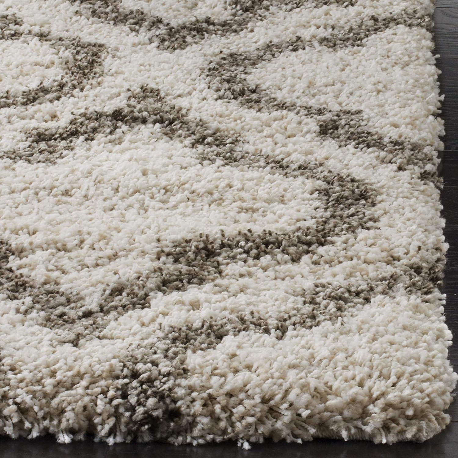 image:imageSAFAVIEH Hudson Shag Collection Area Rug 6 x 9 Grey amp Ivory Moroccan Design NonShedding amp Easy Care 2inch Thick Ideal for High Traffic Areas in Living Room Bedroom SGH284BIvoryGrey