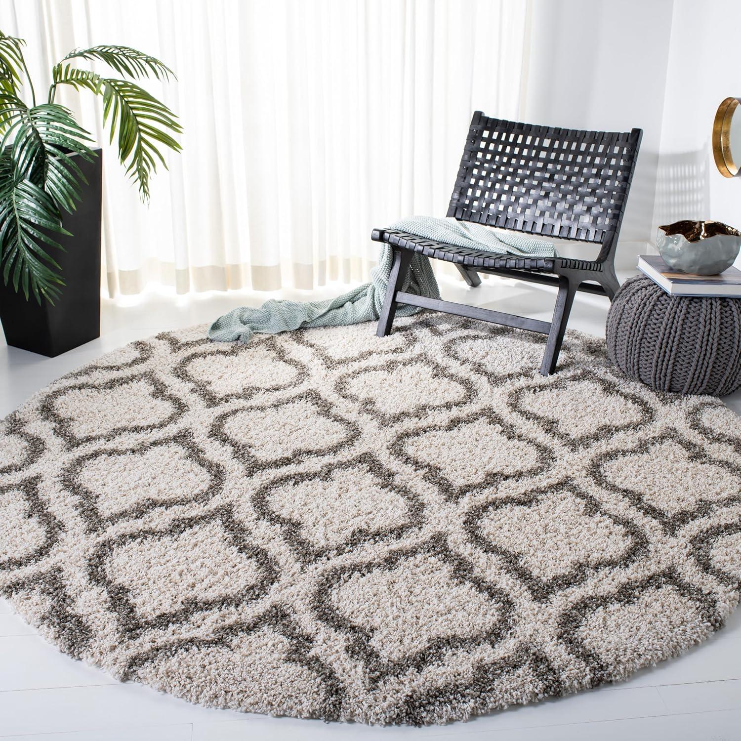 image:imageSAFAVIEH Hudson Shag Collection Area Rug 6 x 9 Grey amp Ivory Moroccan Design NonShedding amp Easy Care 2inch Thick Ideal for High Traffic Areas in Living Room Bedroom SGH284BIvoryGrey