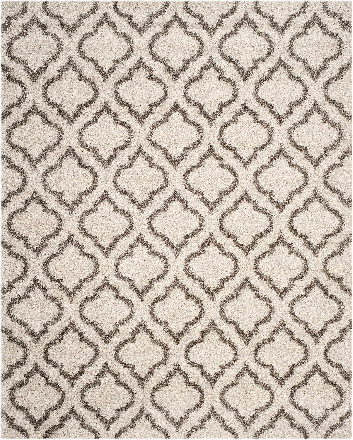 image:imageSAFAVIEH Hudson Shag Collection Area Rug 6 x 9 Grey amp Ivory Moroccan Design NonShedding amp Easy Care 2inch Thick Ideal for High Traffic Areas in Living Room Bedroom SGH284BIvoryGrey