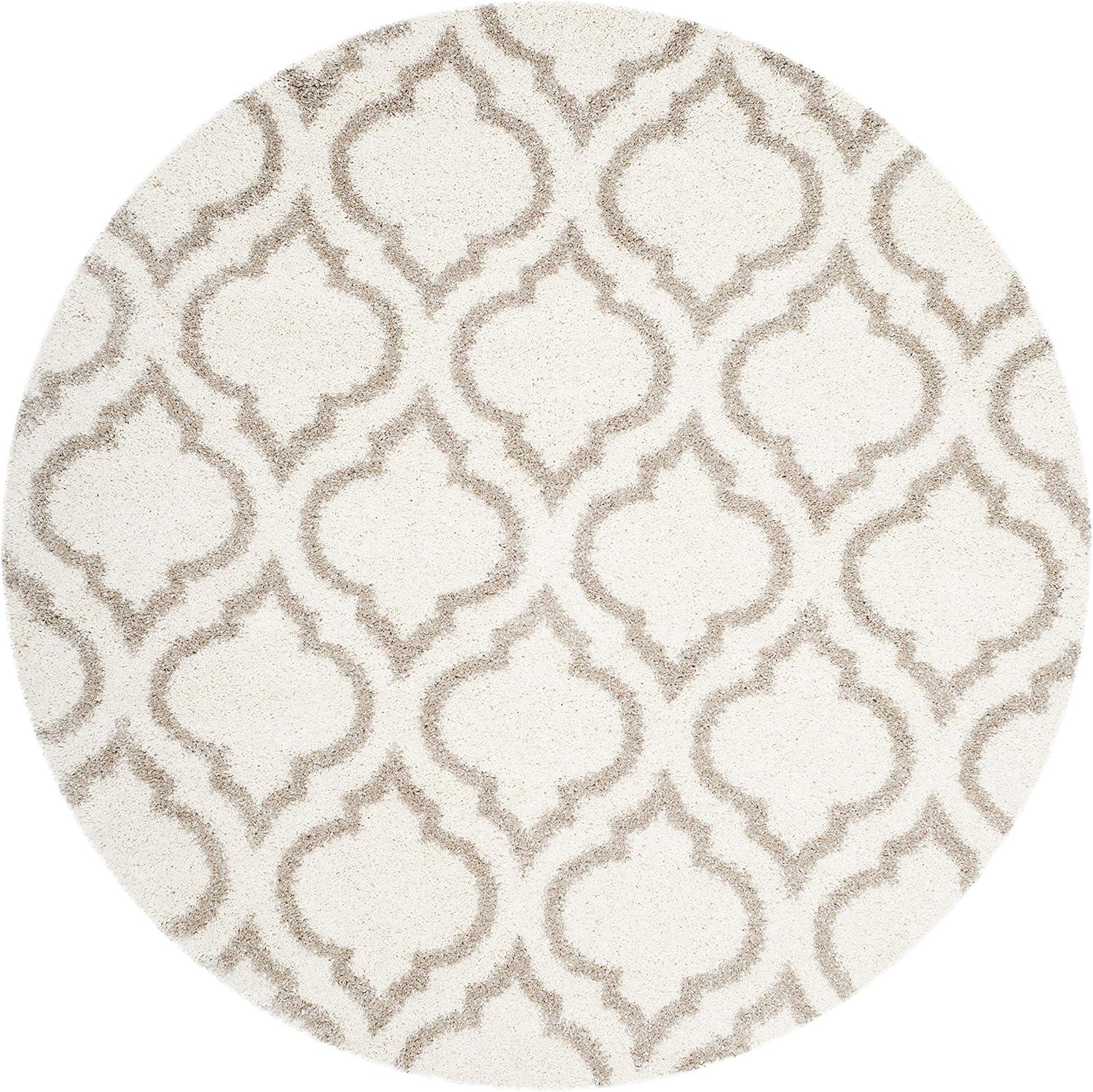 image:imageSAFAVIEH Hudson Shag Collection Area Rug 6 x 9 Grey amp Ivory Moroccan Design NonShedding amp Easy Care 2inch Thick Ideal for High Traffic Areas in Living Room Bedroom SGH284BIvoryBeige