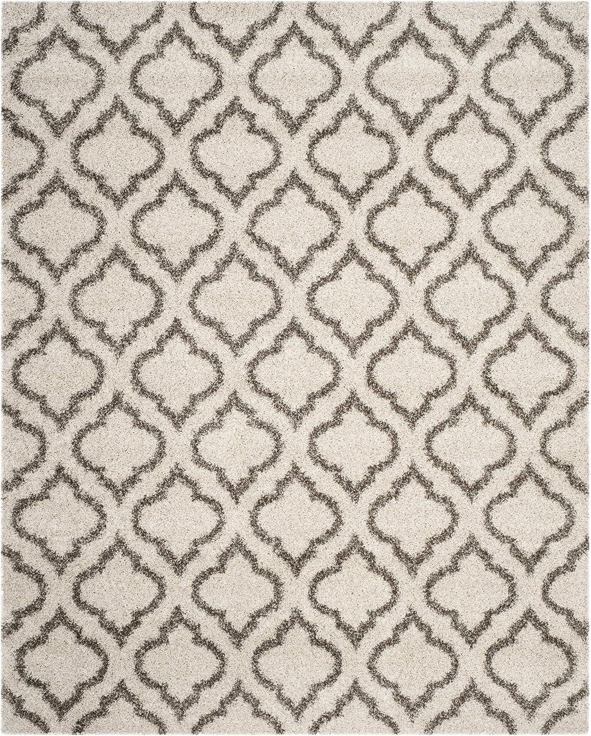 image:imageSAFAVIEH Hudson Shag Collection Area Rug 6 x 9 Grey amp Ivory Moroccan Design NonShedding amp Easy Care 2inch Thick Ideal for High Traffic Areas in Living Room Bedroom SGH284BIvoryGrey