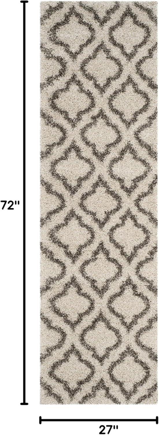 image:imageSAFAVIEH Hudson Shag Collection Area Rug 6 x 9 Grey amp Ivory Moroccan Design NonShedding amp Easy Care 2inch Thick Ideal for High Traffic Areas in Living Room Bedroom SGH284BIvoryGrey