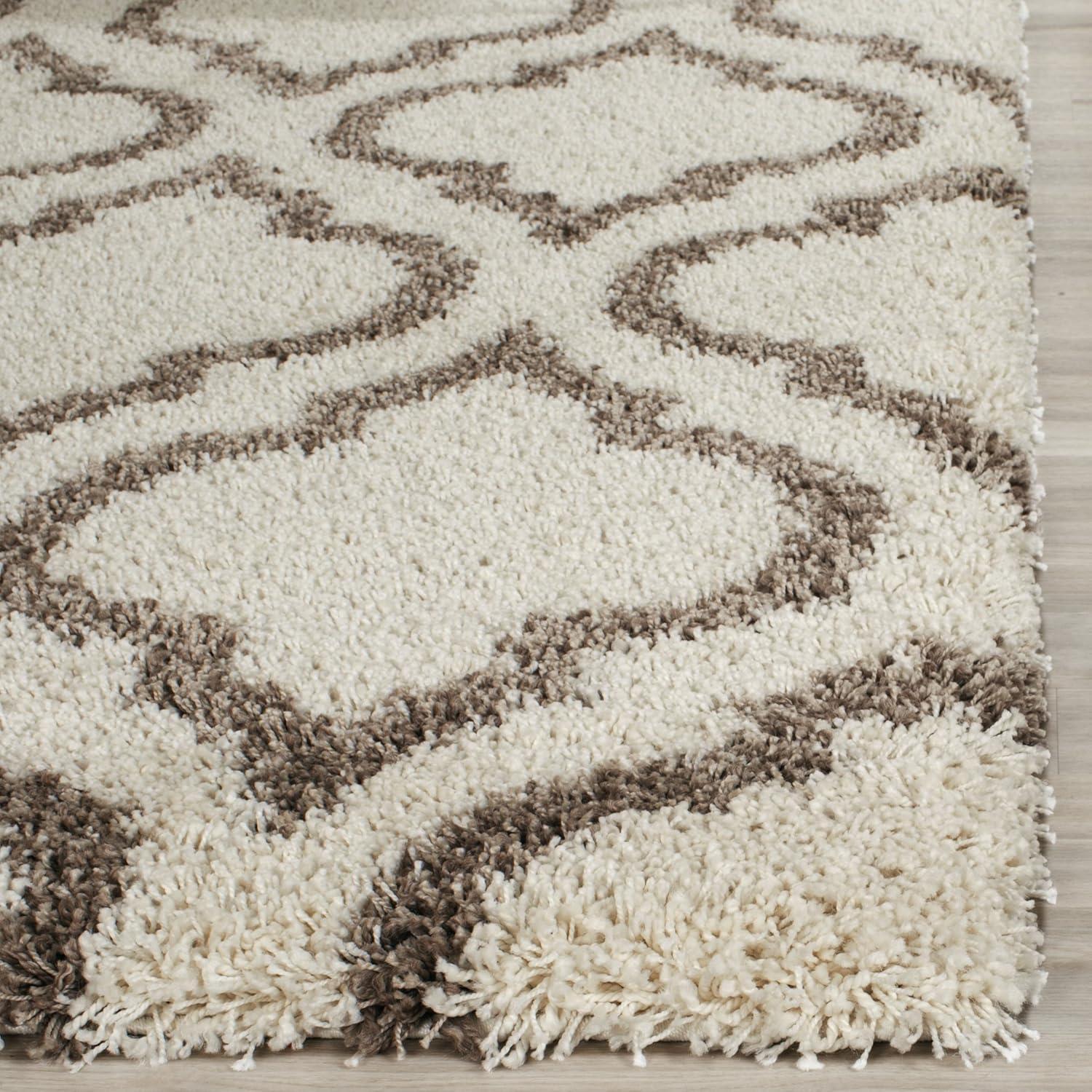 image:imageSAFAVIEH Hudson Shag Collection Area Rug 6 x 9 Grey amp Ivory Moroccan Design NonShedding amp Easy Care 2inch Thick Ideal for High Traffic Areas in Living Room Bedroom SGH284BIvoryBeige