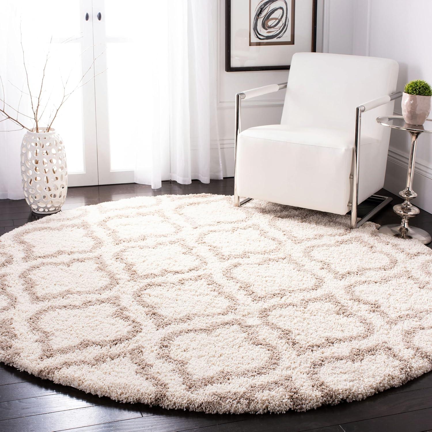image:imageSAFAVIEH Hudson Shag Collection Area Rug 6 x 9 Grey amp Ivory Moroccan Design NonShedding amp Easy Care 2inch Thick Ideal for High Traffic Areas in Living Room Bedroom SGH284BIvoryBeige