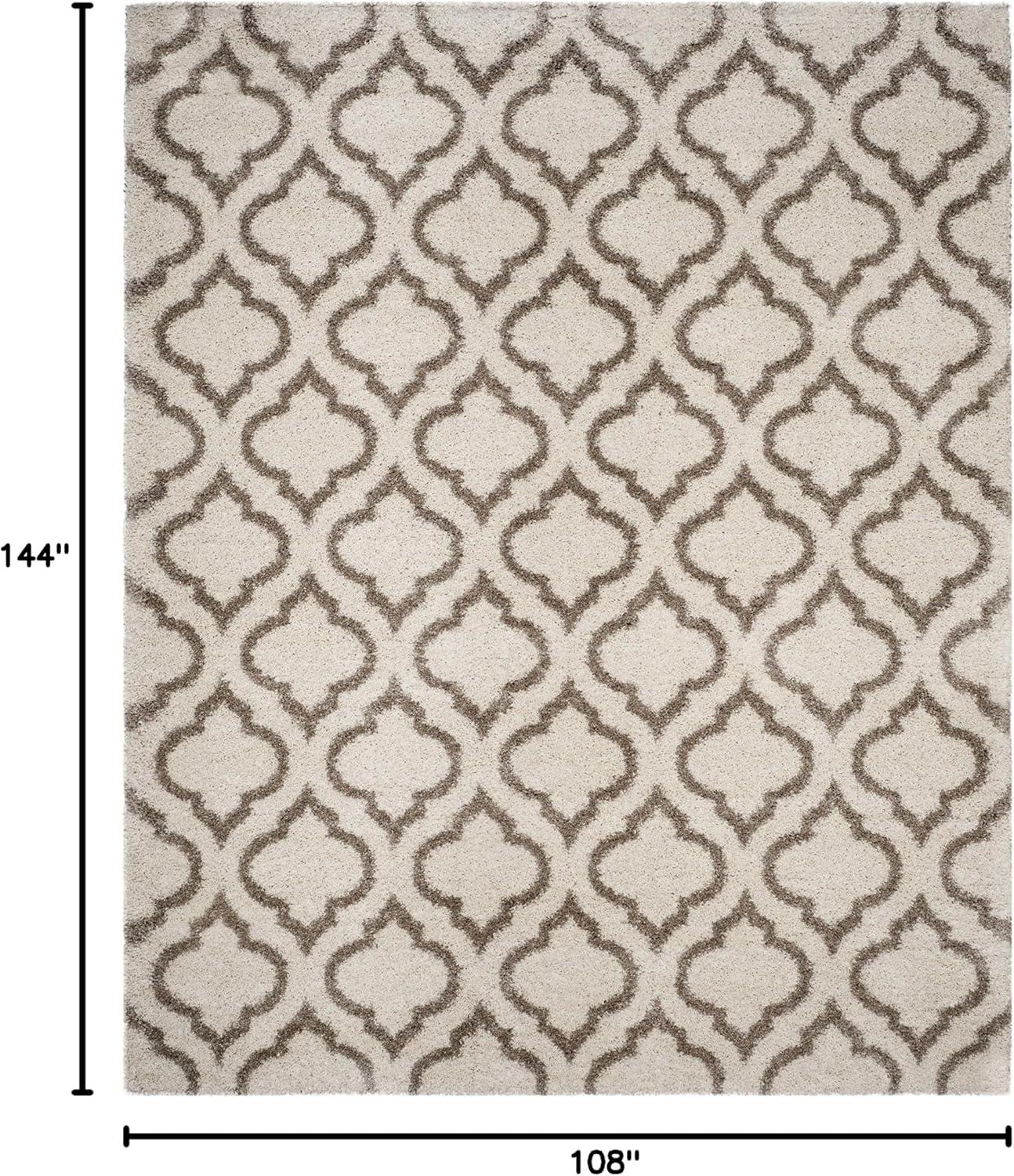 image:imageSAFAVIEH Hudson Shag Collection Area Rug 6 x 9 Grey amp Ivory Moroccan Design NonShedding amp Easy Care 2inch Thick Ideal for High Traffic Areas in Living Room Bedroom SGH284BIvoryBeige