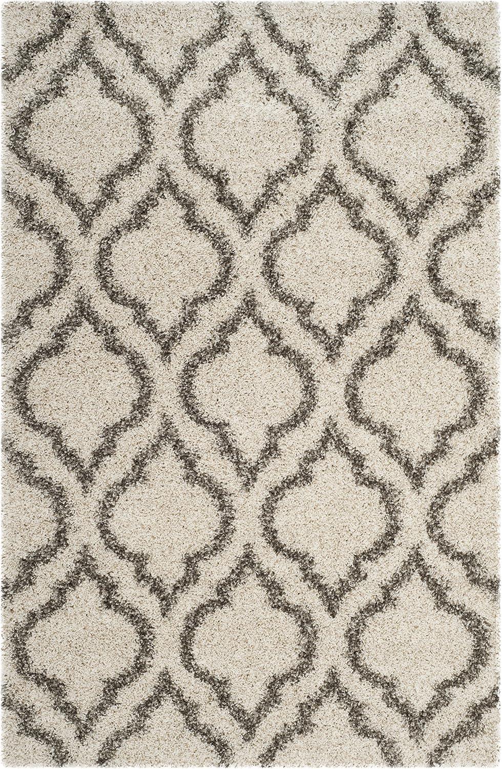 image:imageSAFAVIEH Hudson Shag Collection Area Rug 6 x 9 Grey amp Ivory Moroccan Design NonShedding amp Easy Care 2inch Thick Ideal for High Traffic Areas in Living Room Bedroom SGH284BIvoryGrey