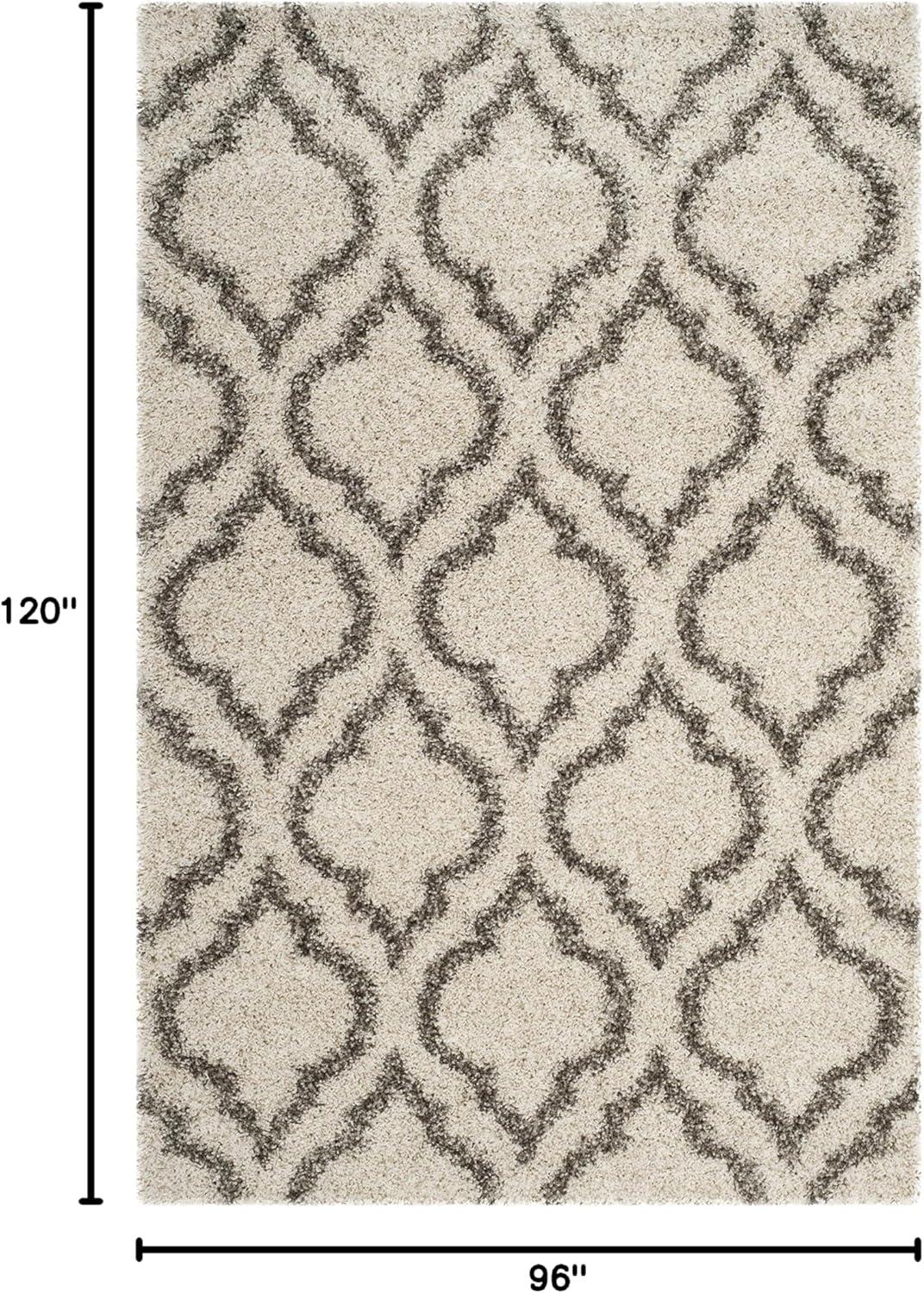 image:imageSAFAVIEH Hudson Shag Collection Area Rug 6 x 9 Grey amp Ivory Moroccan Design NonShedding amp Easy Care 2inch Thick Ideal for High Traffic Areas in Living Room Bedroom SGH284BIvoryGrey