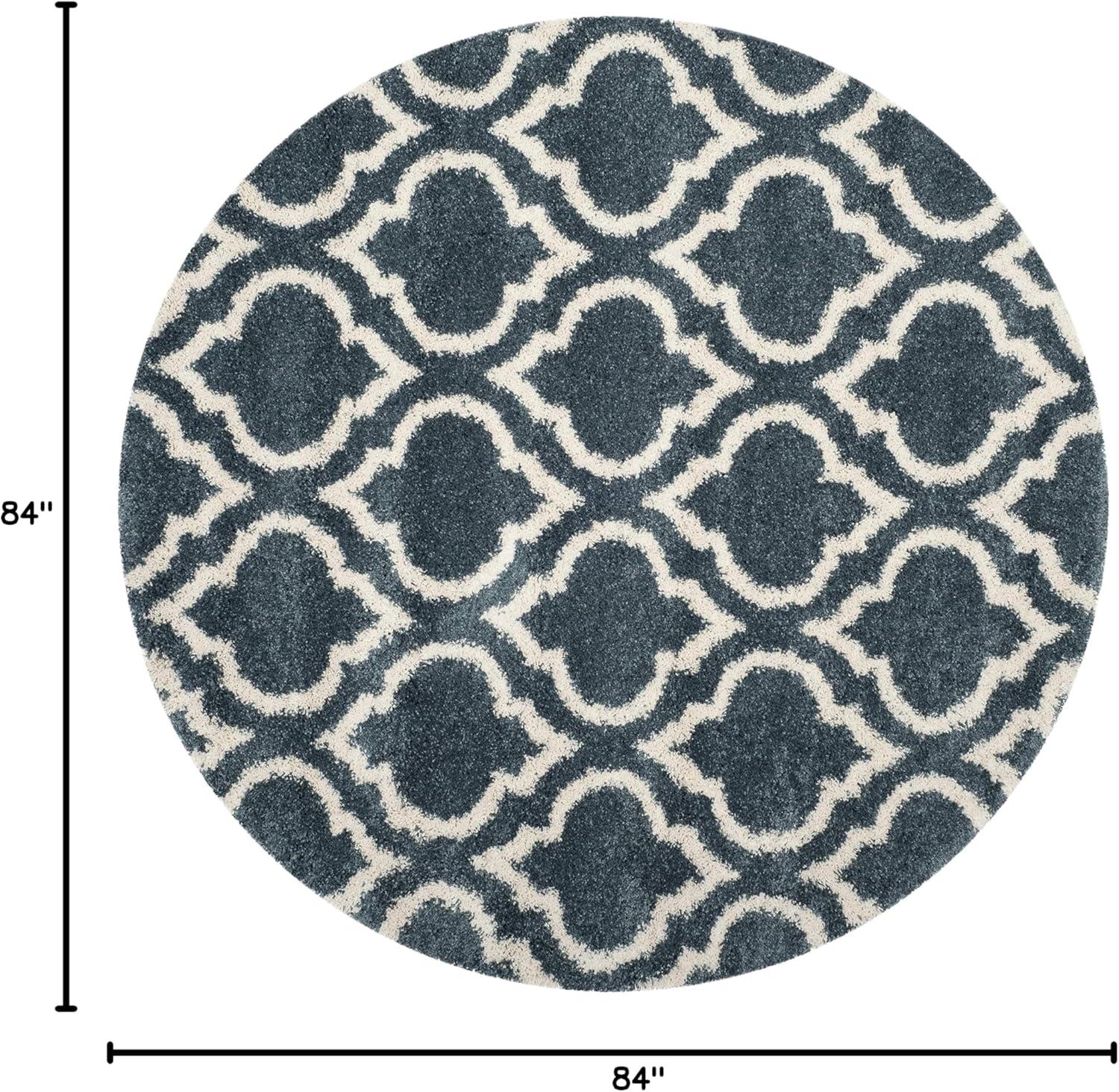 image:imageSAFAVIEH Hudson Shag Collection Area Rug 6 x 9 Grey amp Ivory Moroccan Design NonShedding amp Easy Care 2inch Thick Ideal for High Traffic Areas in Living Room Bedroom SGH284BSlate BlueIvory