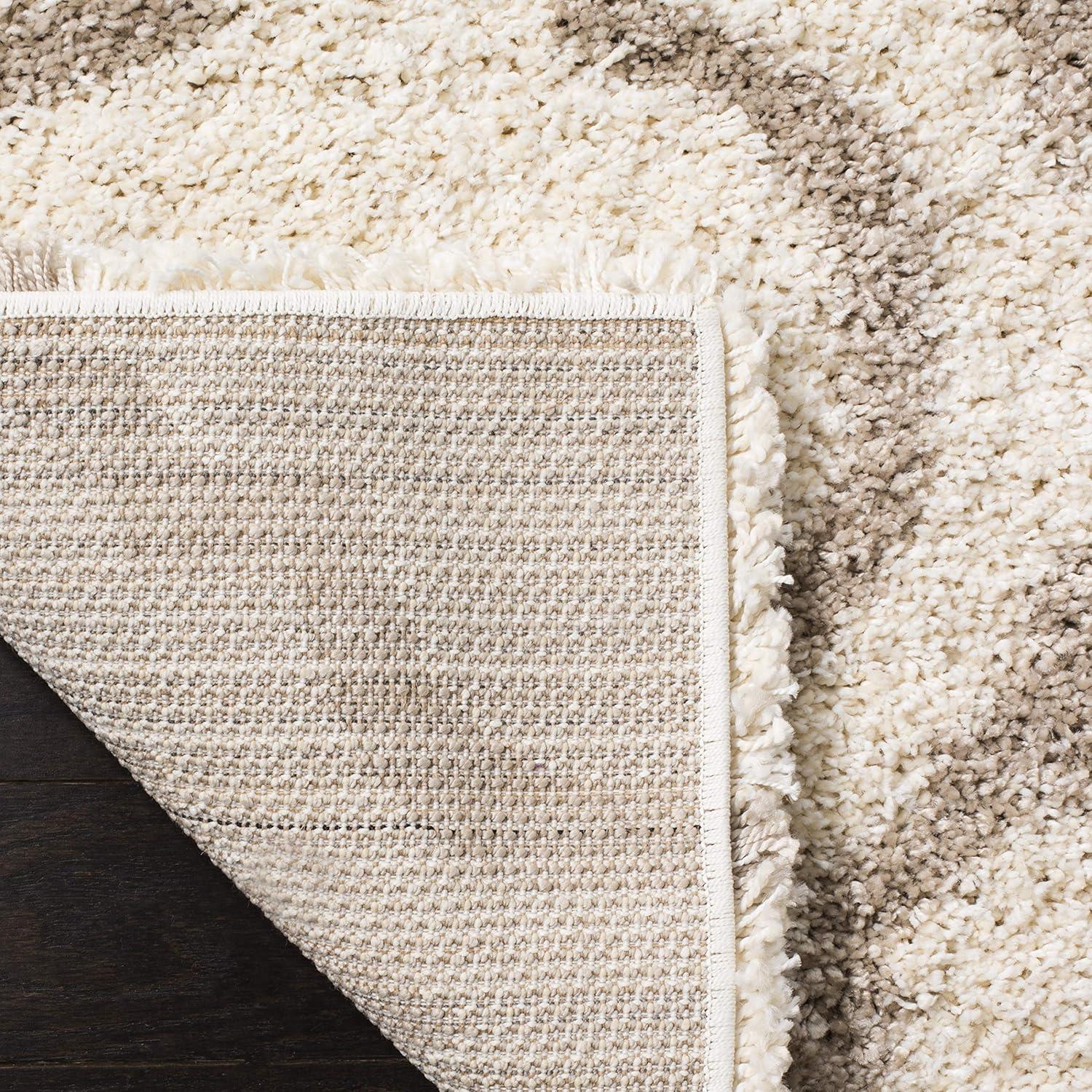 image:imageSAFAVIEH Hudson Shag Collection Area Rug 6 x 9 Grey amp Ivory Moroccan Design NonShedding amp Easy Care 2inch Thick Ideal for High Traffic Areas in Living Room Bedroom SGH284BIvoryBeige