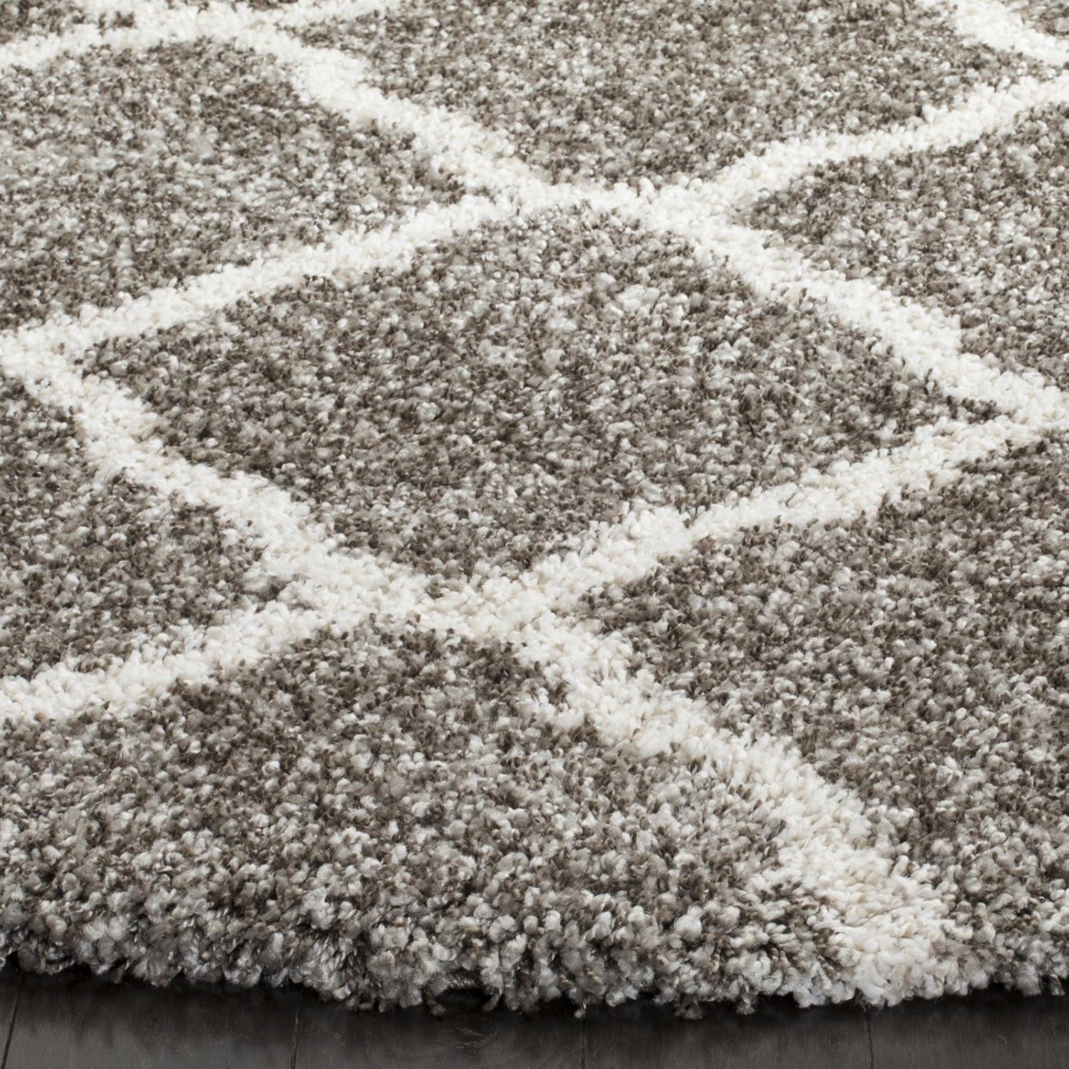image:imageSAFAVIEH Hudson Shag Collection Area Rug 8 x 10 Slate Blue amp Ivory Moroccan Trellis Design NonShedding amp Easy Care 2inch Thick Ideal for High Traffic Areas in Living Room Bedroom SGH283LIvoryGrey