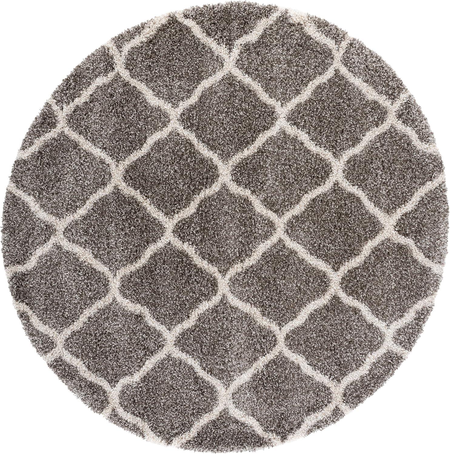 image:imageSAFAVIEH Hudson Shag Collection Area Rug 8 x 10 Slate Blue amp Ivory Moroccan Trellis Design NonShedding amp Easy Care 2inch Thick Ideal for High Traffic Areas in Living Room Bedroom SGH283LGreyIvory