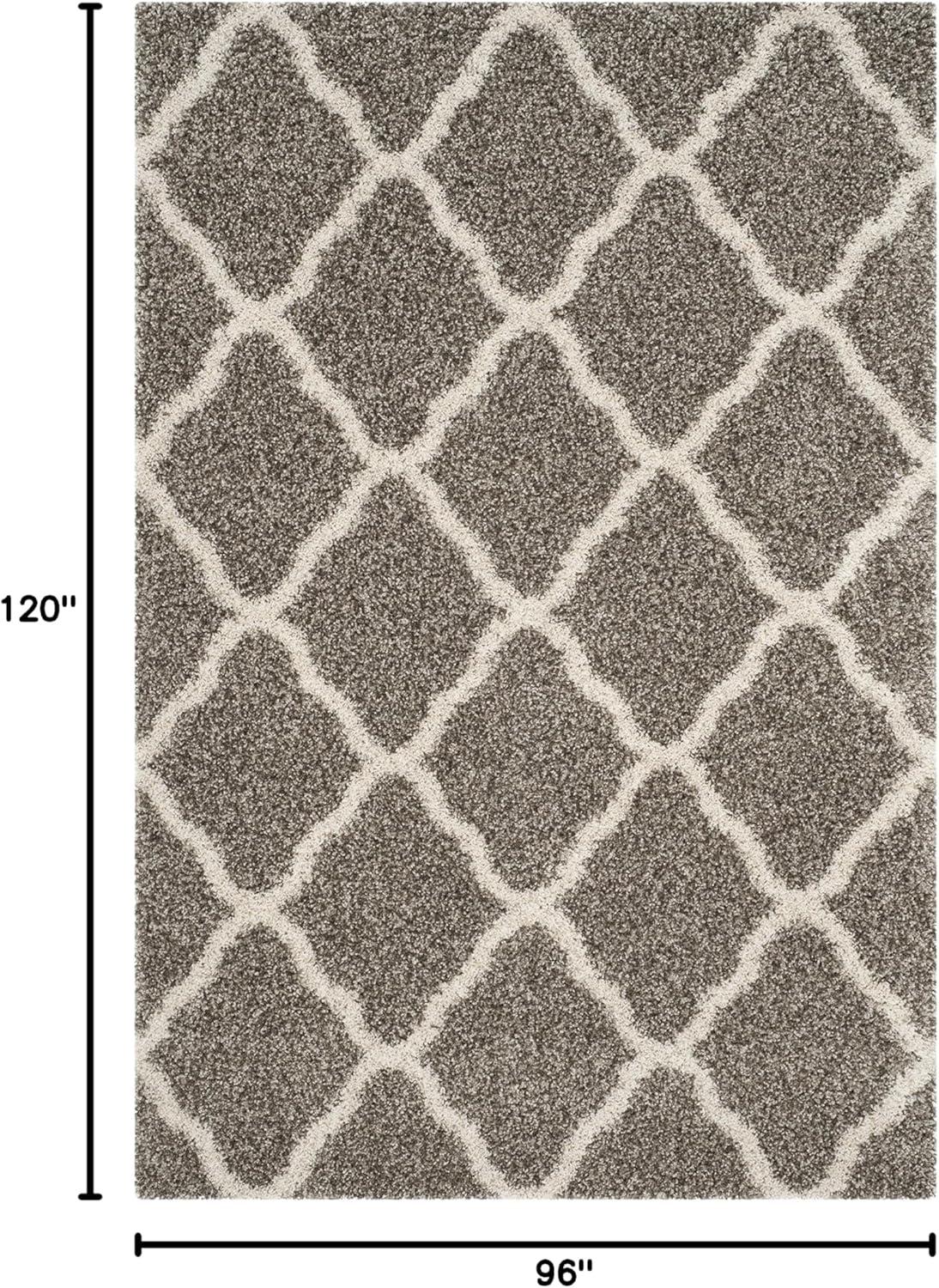 image:imageSAFAVIEH Hudson Shag Collection Area Rug 8 x 10 Slate Blue amp Ivory Moroccan Trellis Design NonShedding amp Easy Care 2inch Thick Ideal for High Traffic Areas in Living Room Bedroom SGH283LGreyIvory