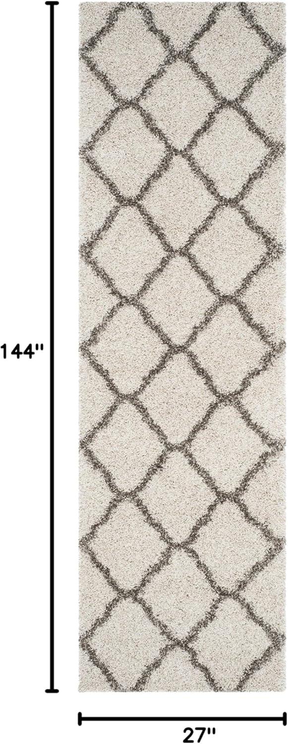 image:imageSAFAVIEH Hudson Shag Collection Area Rug 8 x 10 Slate Blue amp Ivory Moroccan Trellis Design NonShedding amp Easy Care 2inch Thick Ideal for High Traffic Areas in Living Room Bedroom SGH283LIvoryGrey